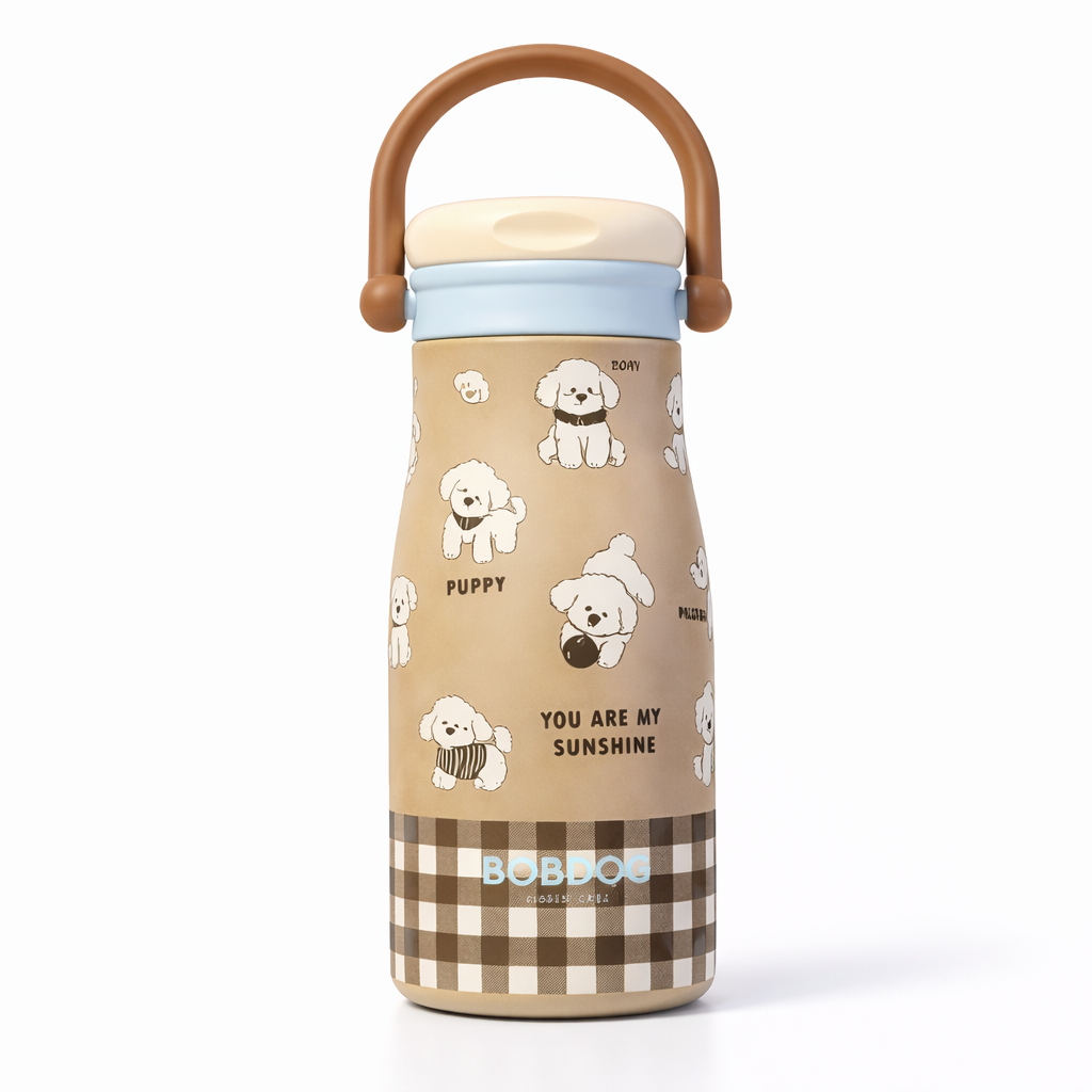 Pastel pet-themed thermos bottle