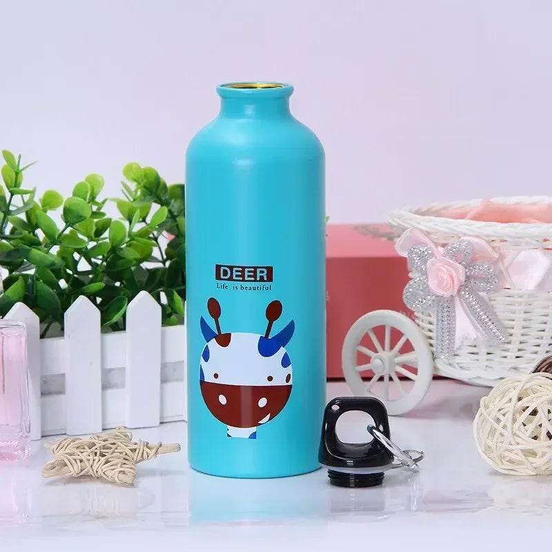 Kids Cartoon Aluminum Water Bottle