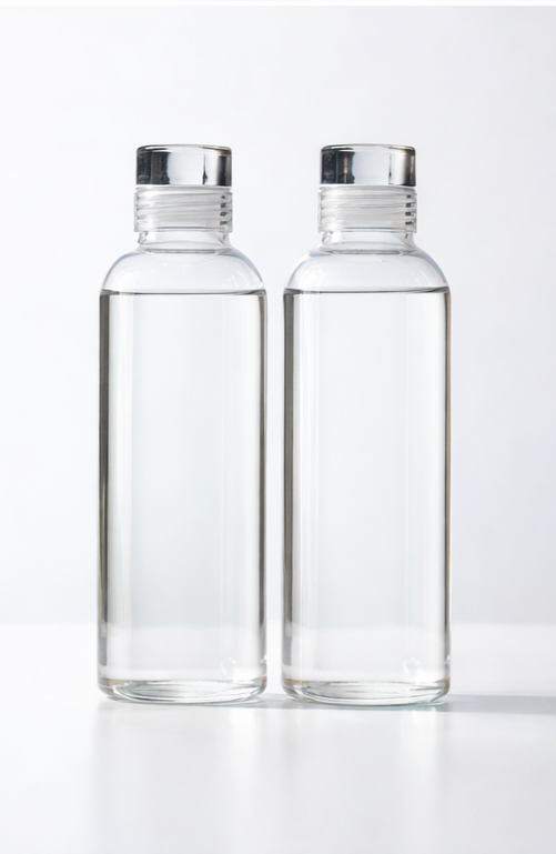 Glass Water Bottle with Leak-Proof Lid