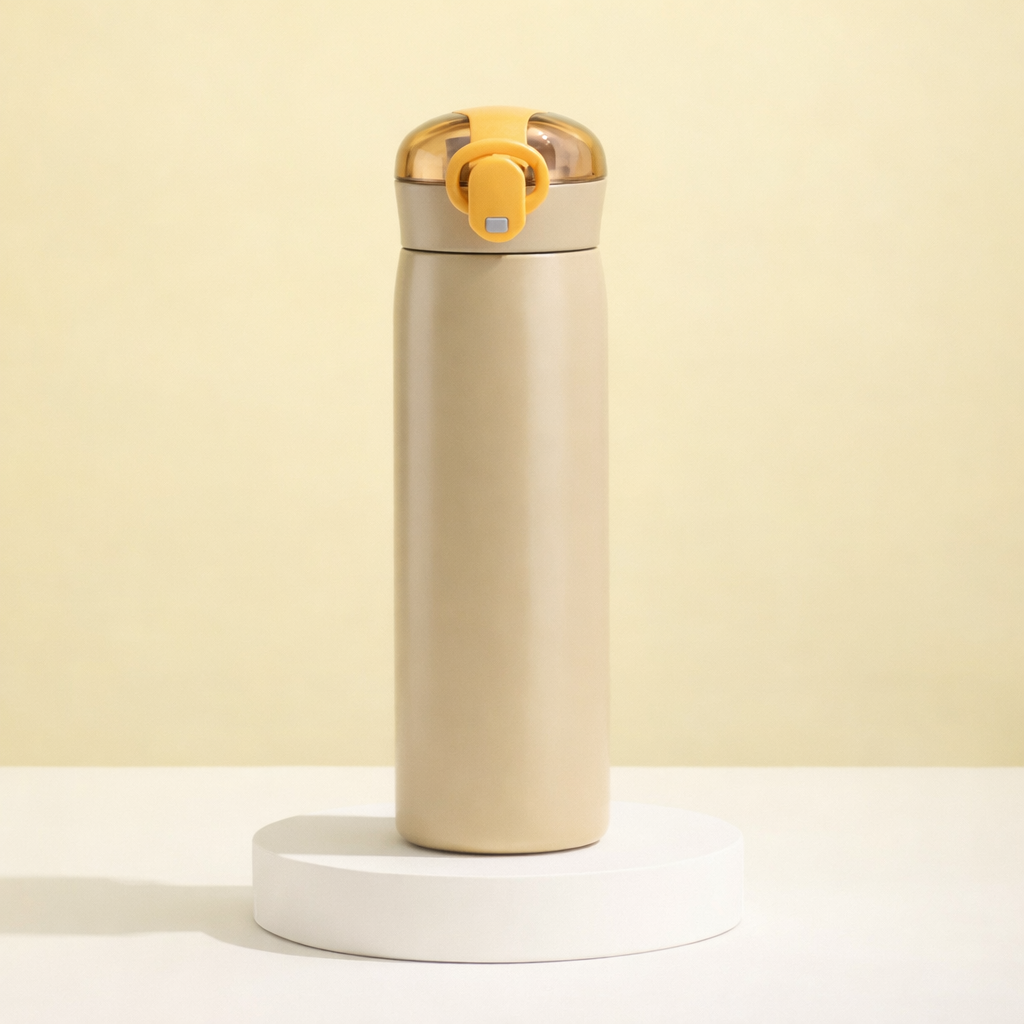 460ml Portable Stainless Steel Thermos Mug with Straw
