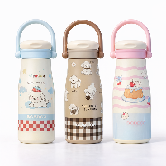 Pastel pet-themed thermos bottle