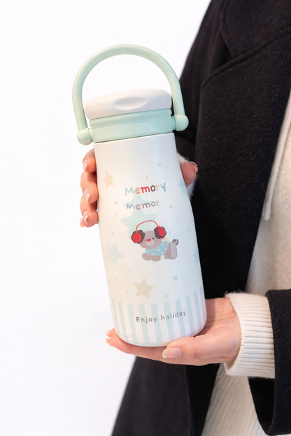 Pastel pet-themed thermos bottle