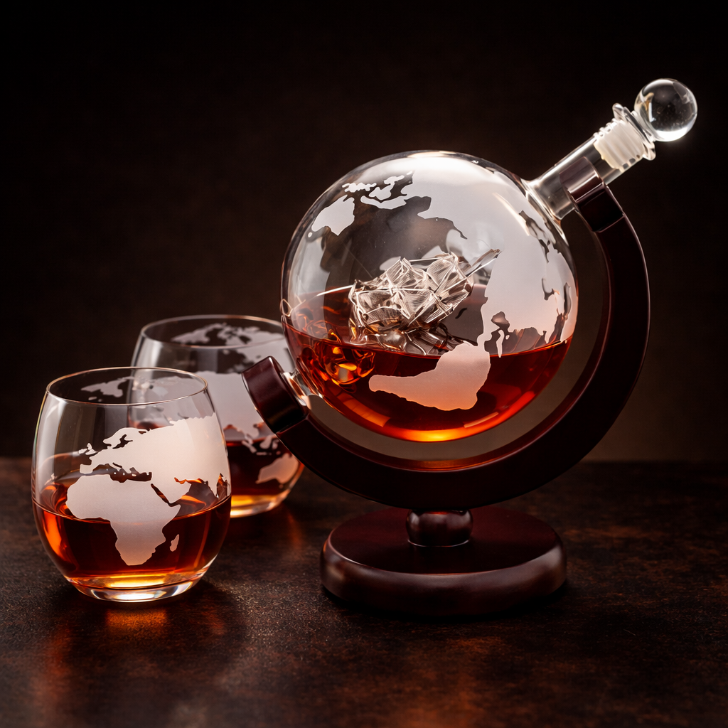 900ML Creative Globe Decanter Set