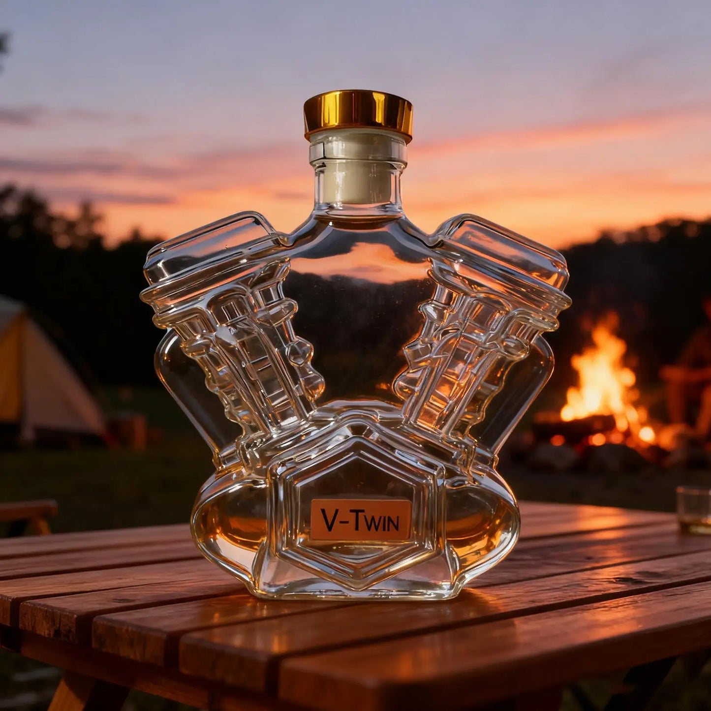 Motorcycle Engine Whiskey Decanter