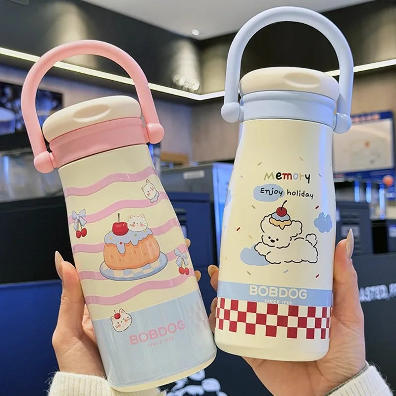 Pastel pet-themed thermos bottle