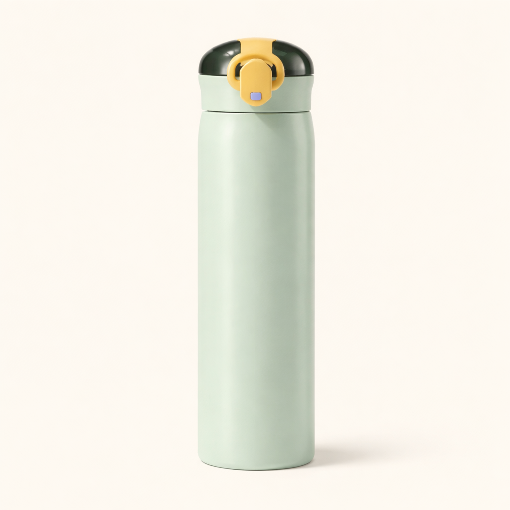 460ml Portable Stainless Steel Thermos Mug with Straw