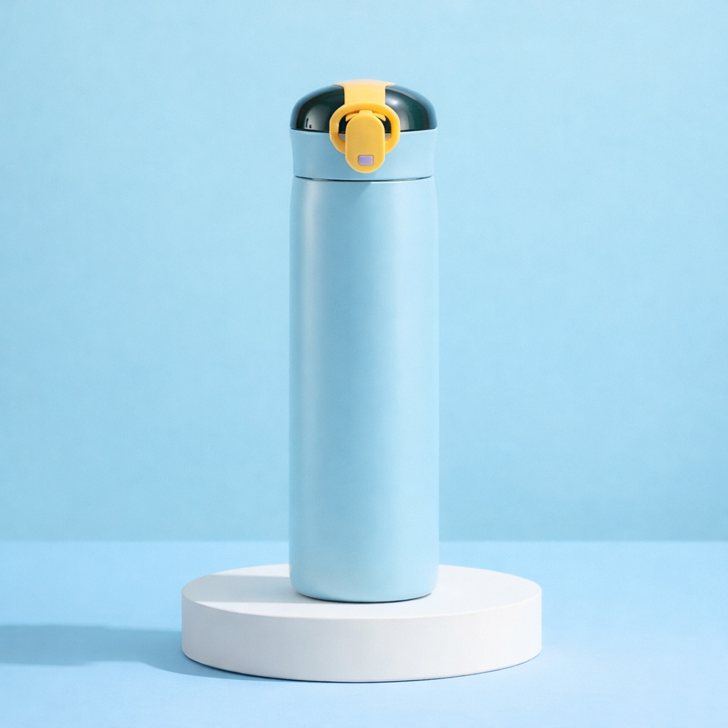 460ml Portable Stainless Steel Thermos Mug with Straw